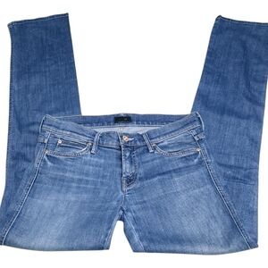 MOTHER The Rascal Jeans Size 25 Medium Kitty Blue Mid Rise Straight Made USA